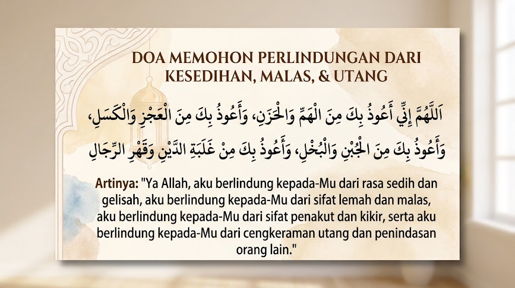 Doa Perlindungan dari Kegelisahan dan Kesedihan
